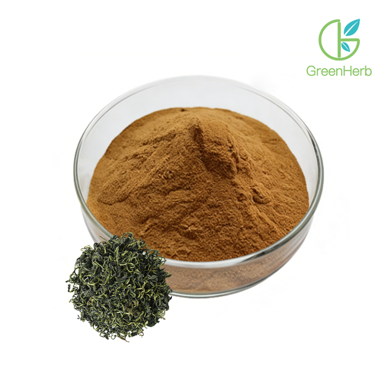 Экстракт гиностеммы: крупный план с деталями текстуры